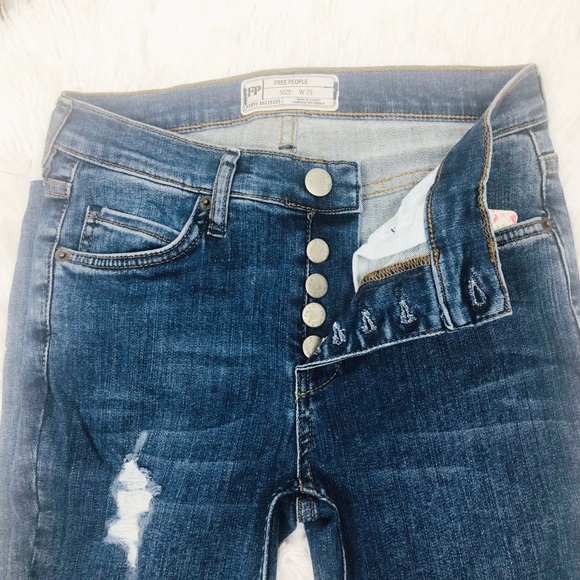 Free People Button fly lt denim jeans - Picture 7 of 8